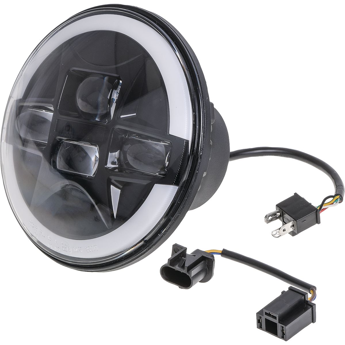 Maxi Trac 4x4 LED Headlight 7" H4 Connector 6000K IP67 High/Low Beam