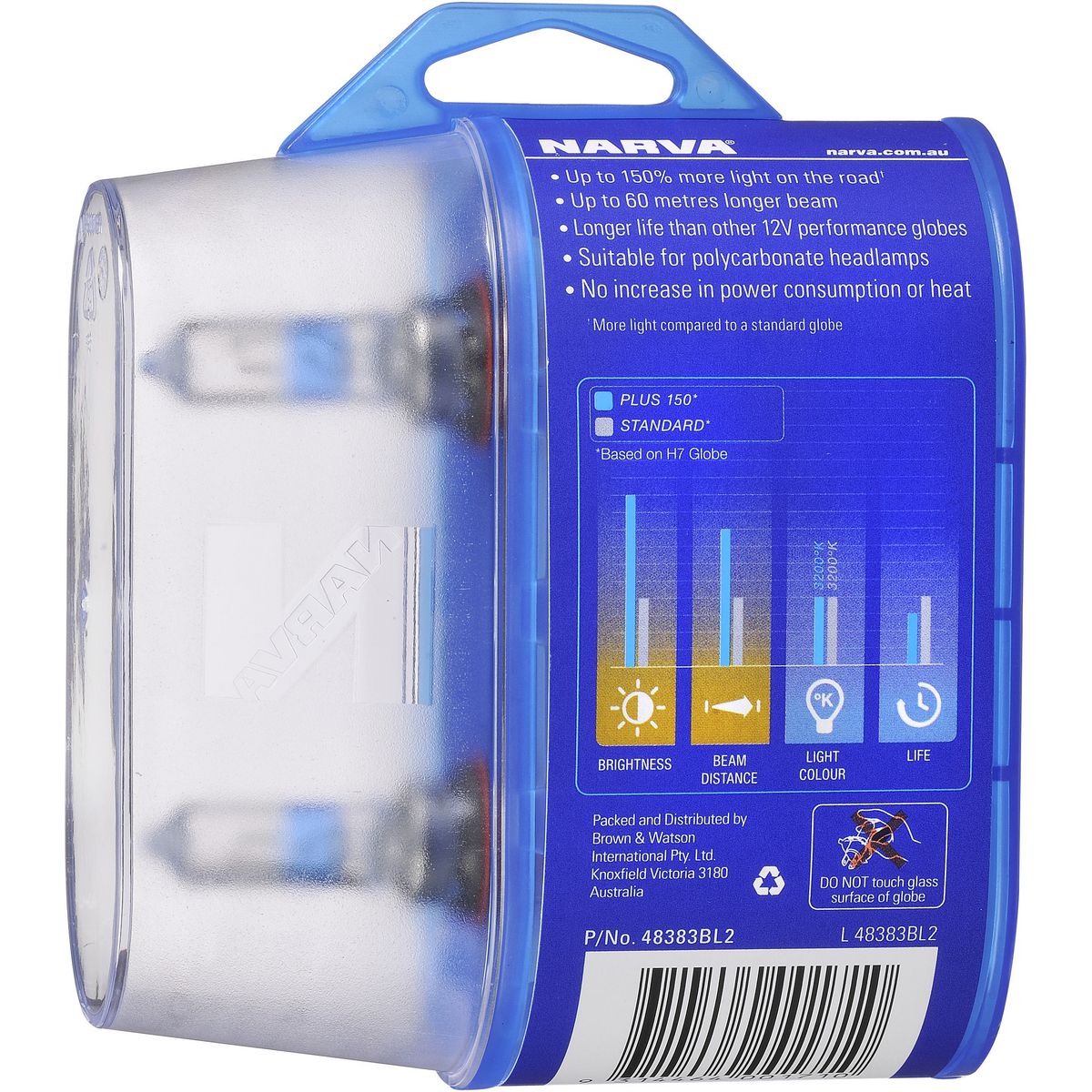 Narva - Hb3 12V P20D Plus150 Twin Pack 48383BL2