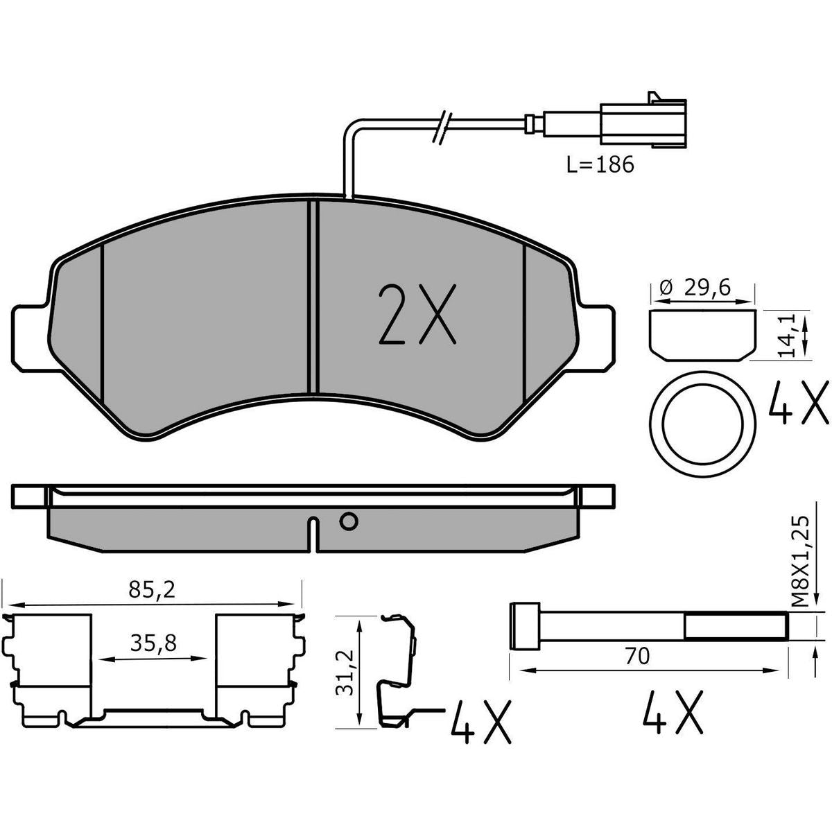 MEYLE Brake Pad Set 025 244 6619-2/PD