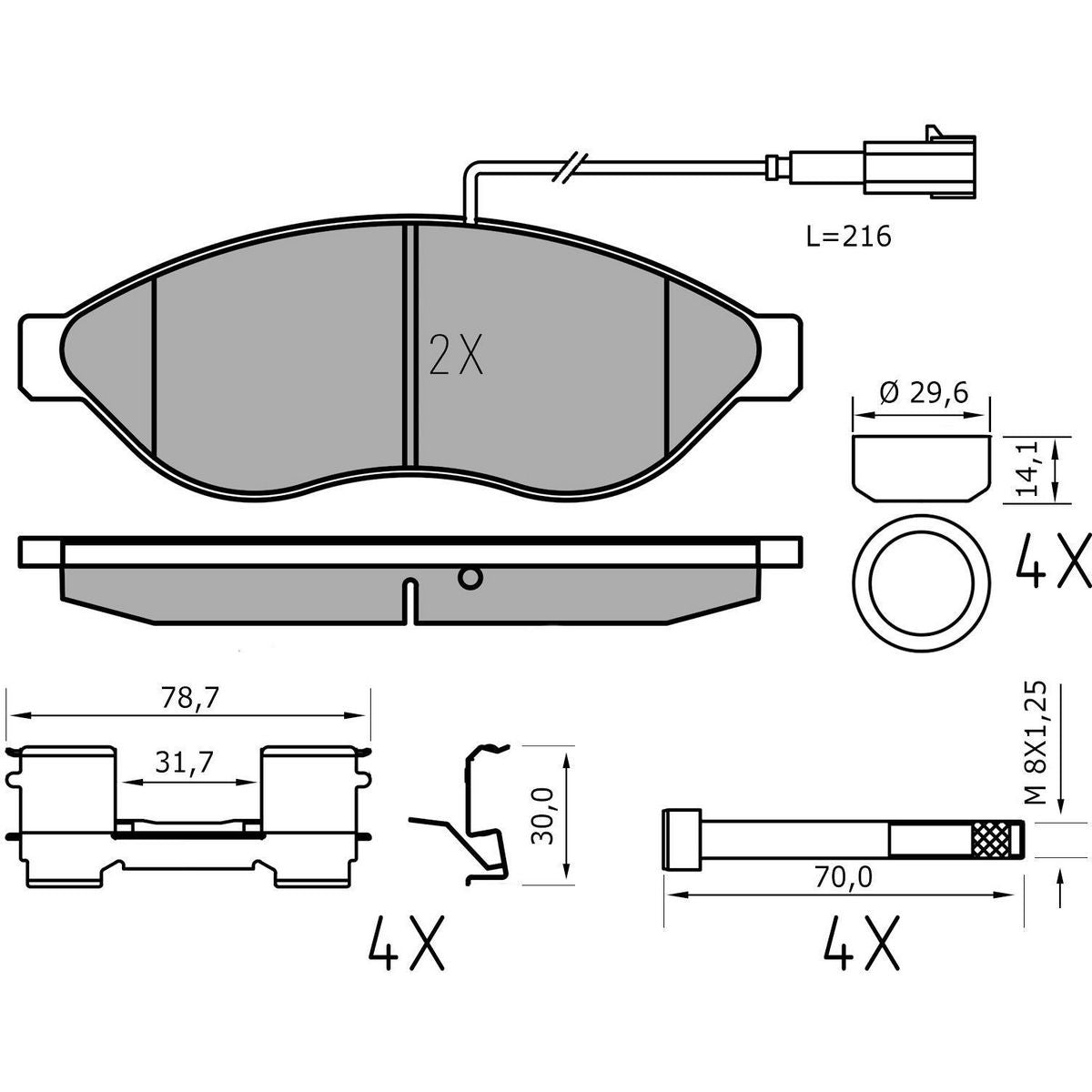 MEYLE Brake Pad Set 025 244 6819-2/PD