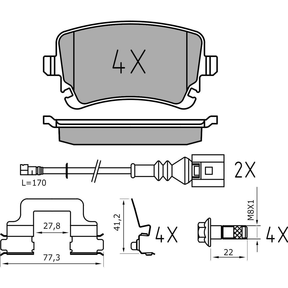 MEYLE Brake Pad Set 025 233 2617-1/PD