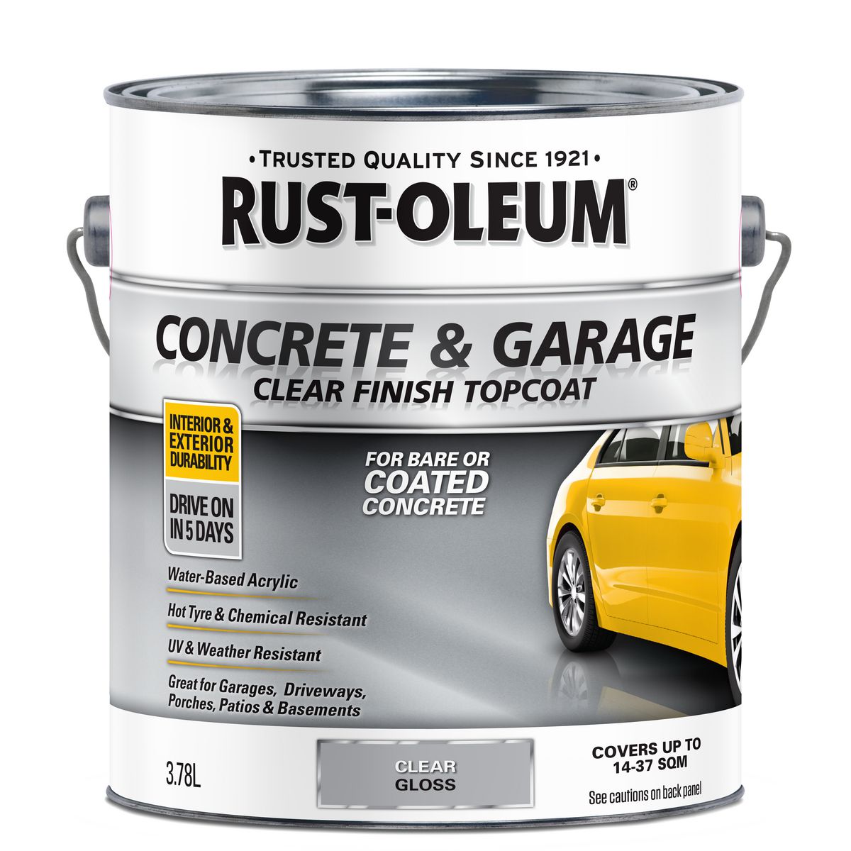 Rust-Oleum 1 Part Concrete Floor Coating Clear Topcoat 3.78L 374276