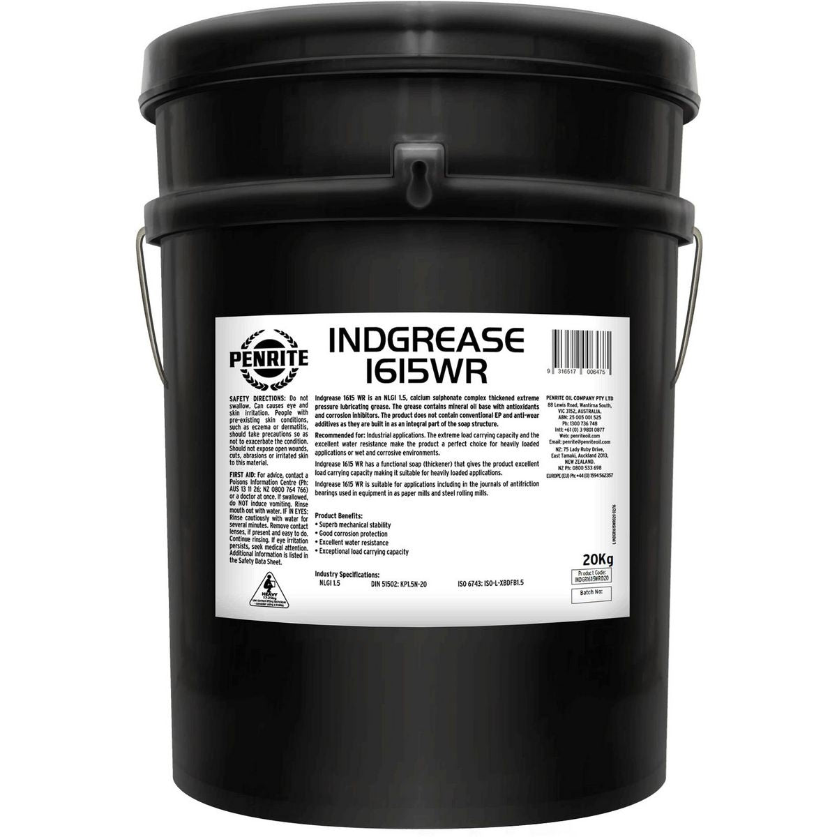 Penrite Oil Indgrease 1615Wr 18Kgs INDGR1615WR020
