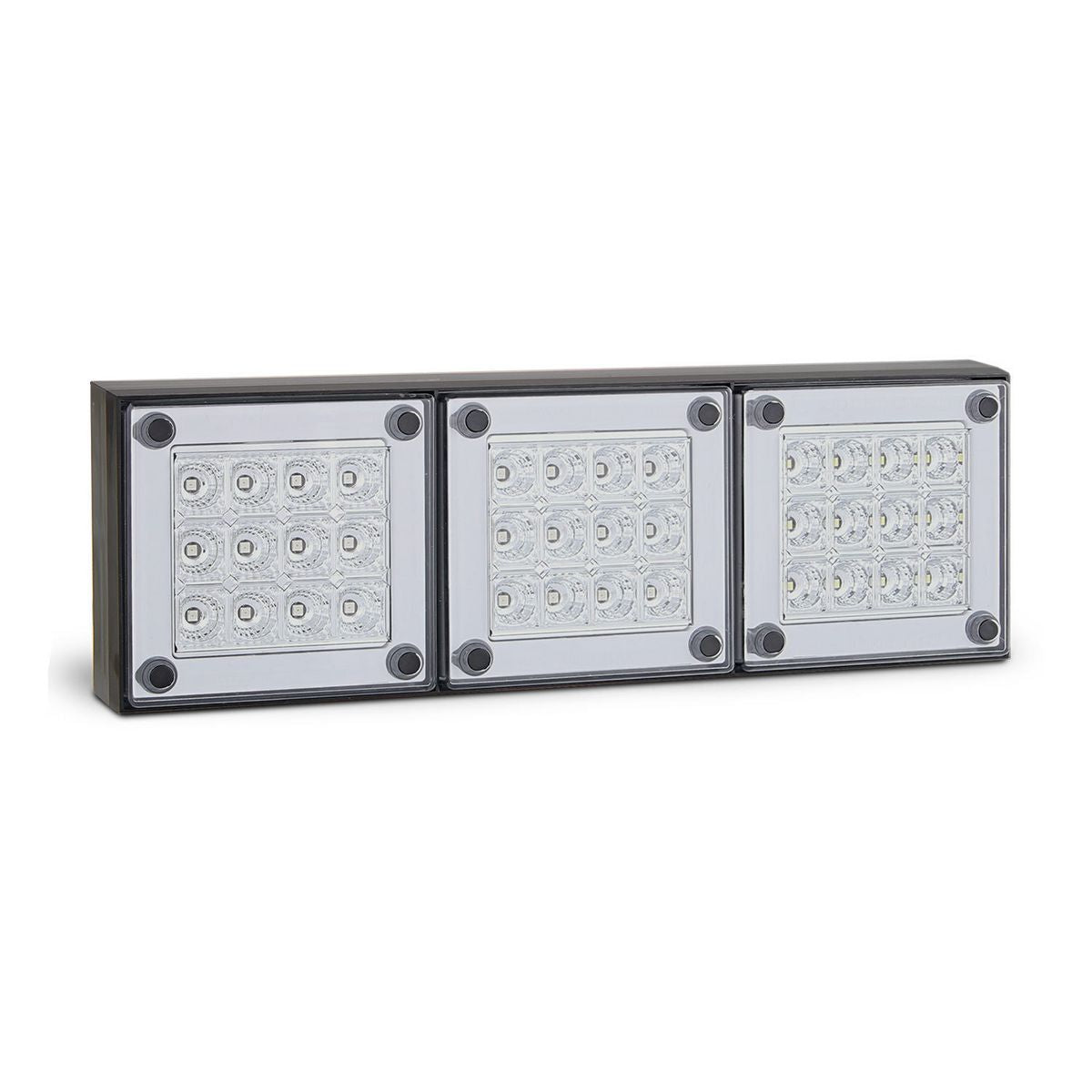 LED Autolamps 280 Series, Multivolt, Tinted Lens, Stop/Tail/Indicator/Reverse Lamp With Reflector 280TARWM