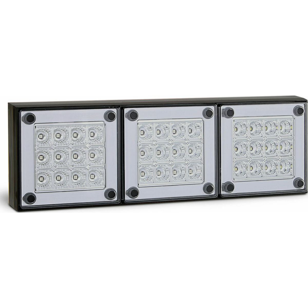 LED Autolamps 280 Series, Multivolt, Tinted Lens, Stop/Tail/Indicator/Reverse Lamp With Reflector 280TARWM