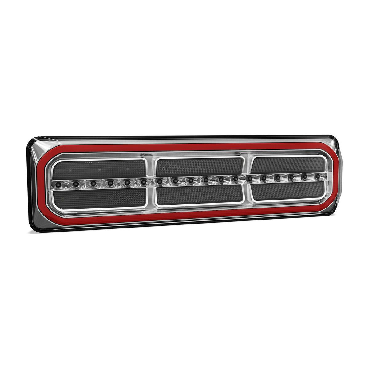 LED Autolamps - 3854 Series, Diffused Tail Light, Sequential Indicator, Reverse, Stop, 12-24v, Left-Hand Side, Box of 1 3854ARWMLCSB