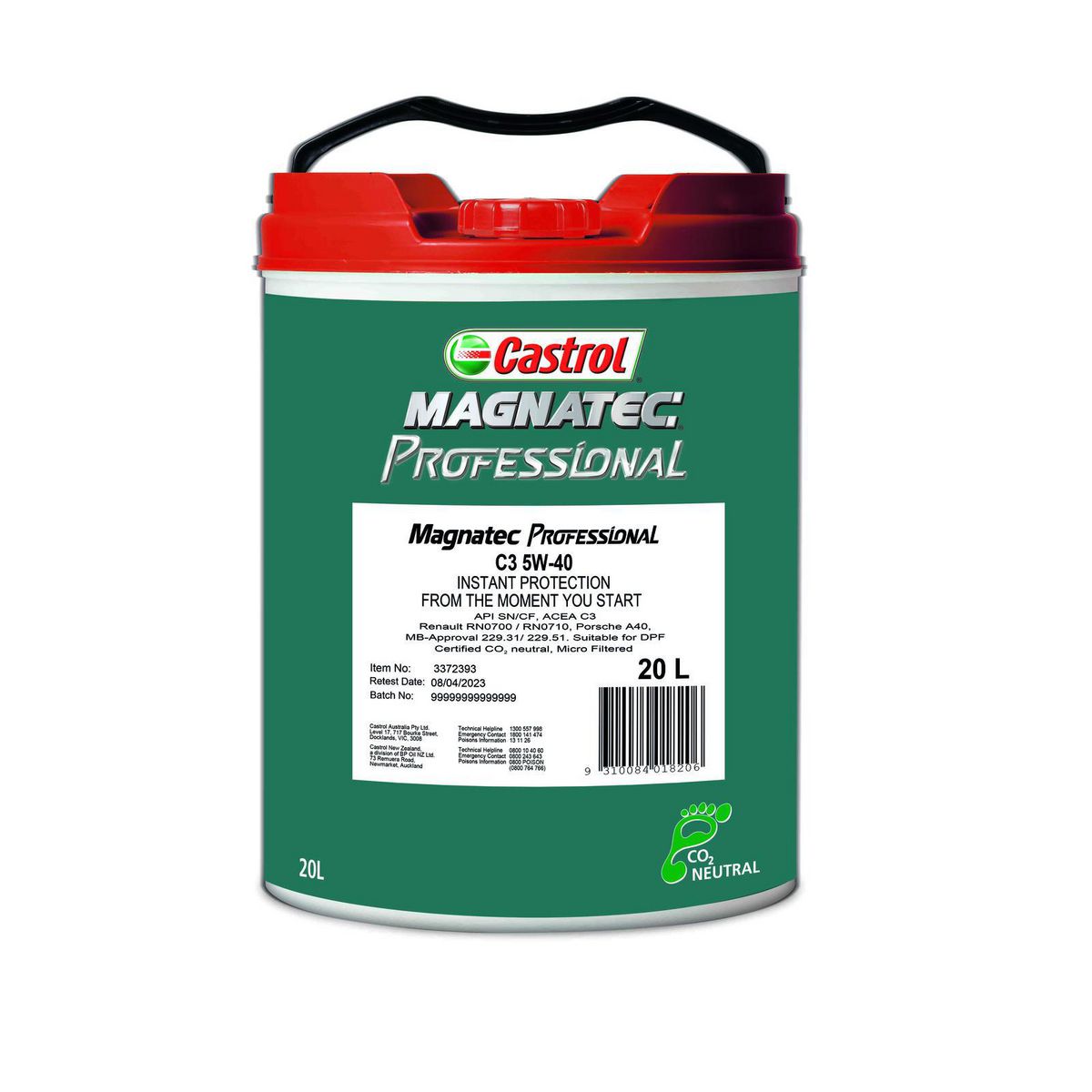 Castrol MAGNATEC Professional C3 5W-40 Engine Oil 20L 3372393