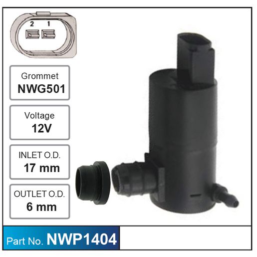 Nice Products Windscreen Washer Pump NWP1404