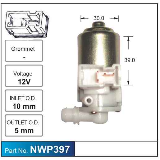 Nice Products Windscreen Washer Pump NWP397