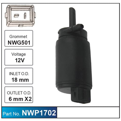 Nice Products Windscreen Washer Pump NWP1702