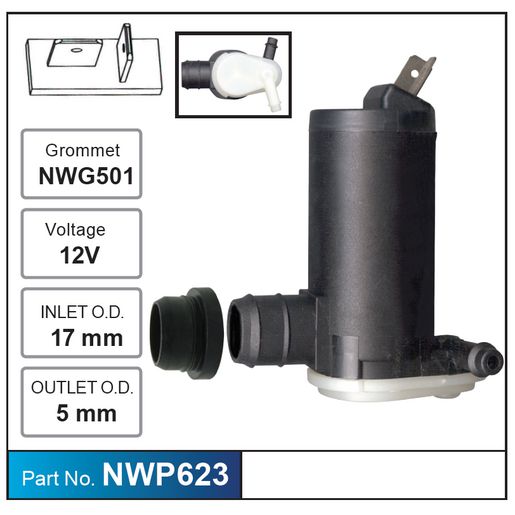Nice Products Windscreen Washer Pump NWP623