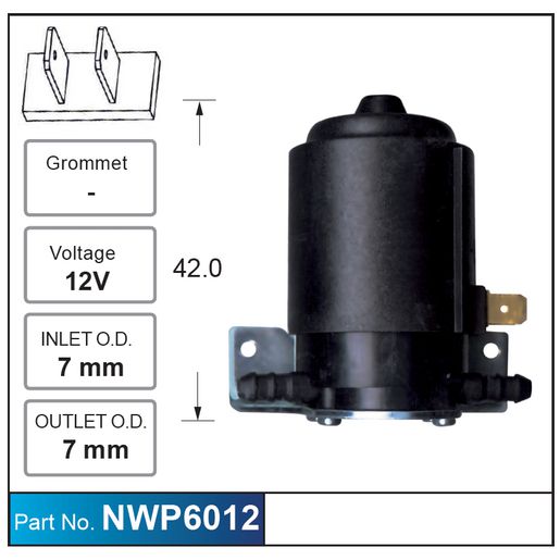 Nice Products Windscreen Washer Pump NWP6012