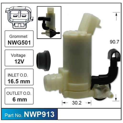 Nice Products Windscreen Washer Pump NWP913