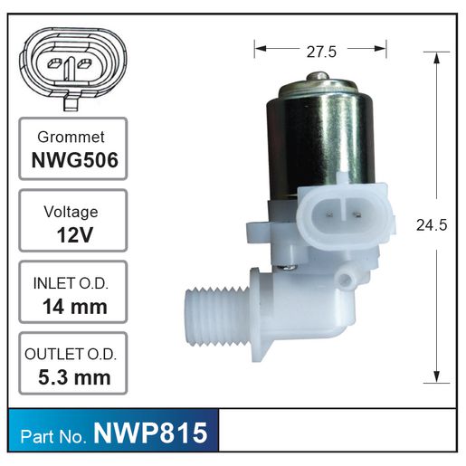 Nice Products Windscreen Washer Pump NWP815
