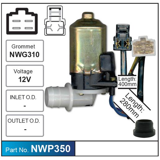 Nice Products Windscreen Washer Pump NWP350