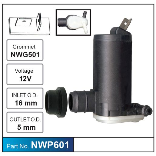 Nice Products Windscreen Washer Pump NWP601