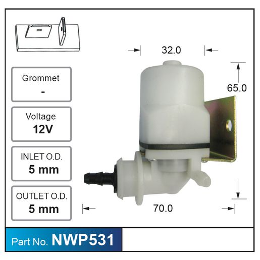 Nice Products Windscreen Washer Pump NWP531
