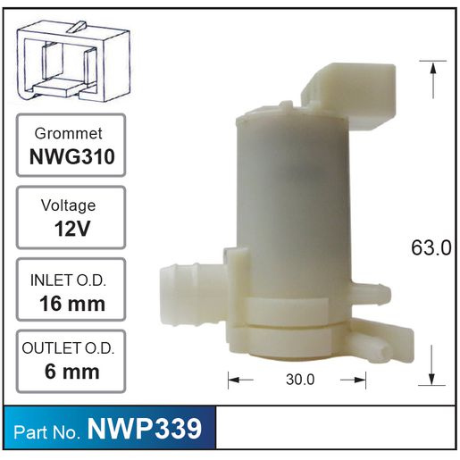 Nice Products Windscreen Washer Pump NWP339