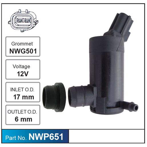 Nice Products Windscreen Washer Pump NWP651
