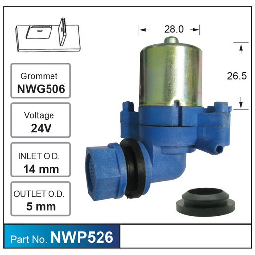 Nice Products Windscreen Washer Pump NWP526