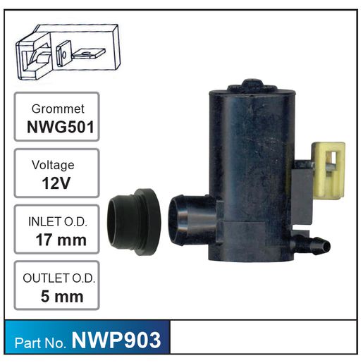 Nice Products Windscreen Washer Pump NWP903