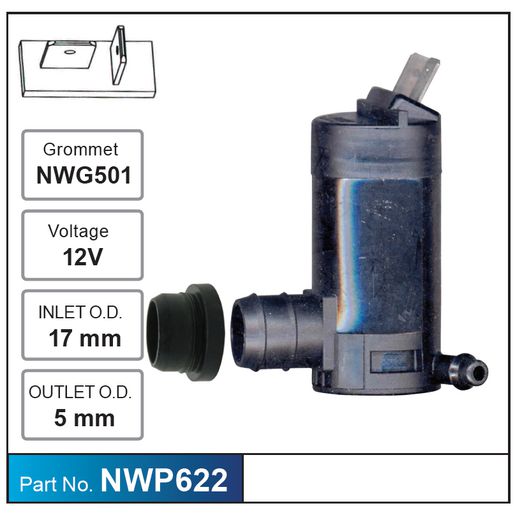 Nice Products Windscreen Washer Pump NWP622
