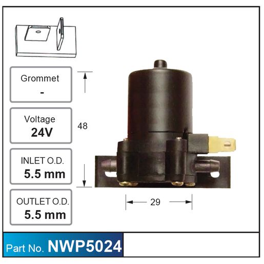 Nice Products Windscreen Washer Pump NWP5024