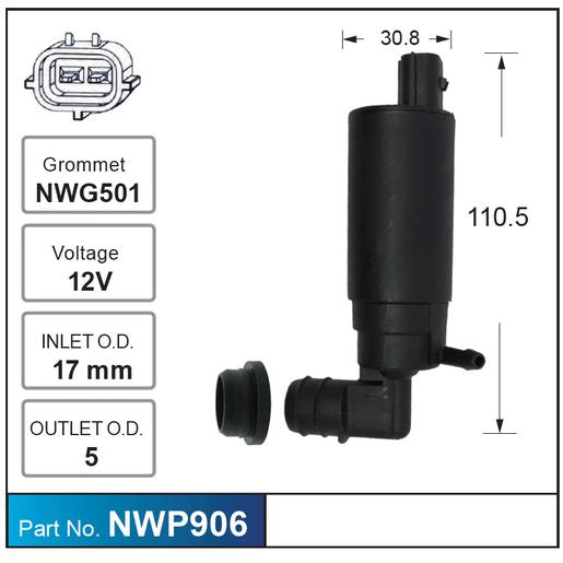 Nice Products Windscreen Washer Pump NWP906