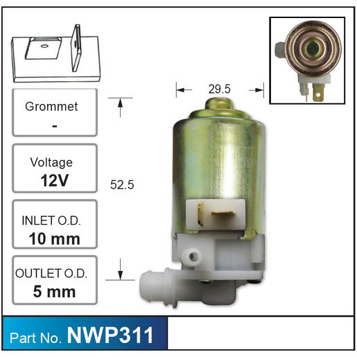 Nice Products Windscreen Washer Pump NWP311