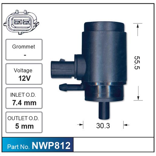 Nice Products Windscreen Washer Pump NWP812