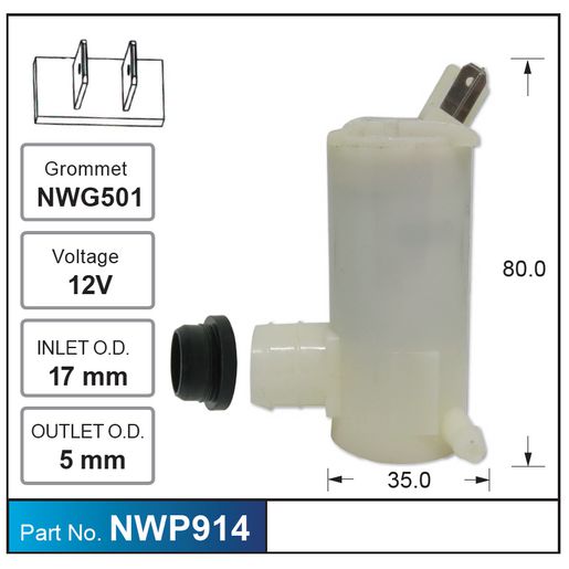 Nice Products Windscreen Washer Pump NWP914