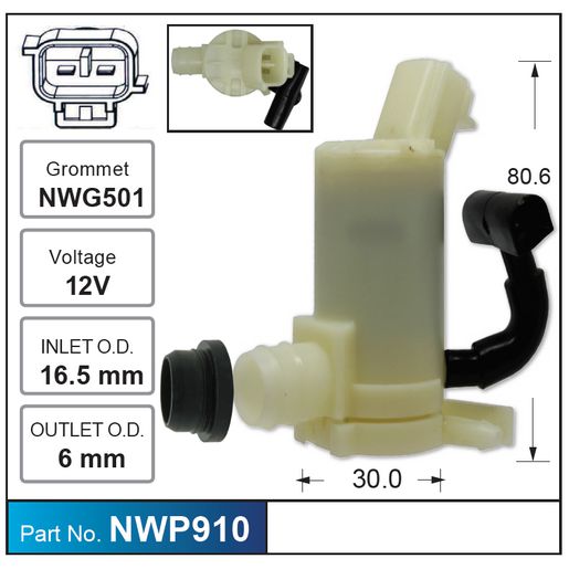 Nice Products Windscreen Washer Pump NWP910