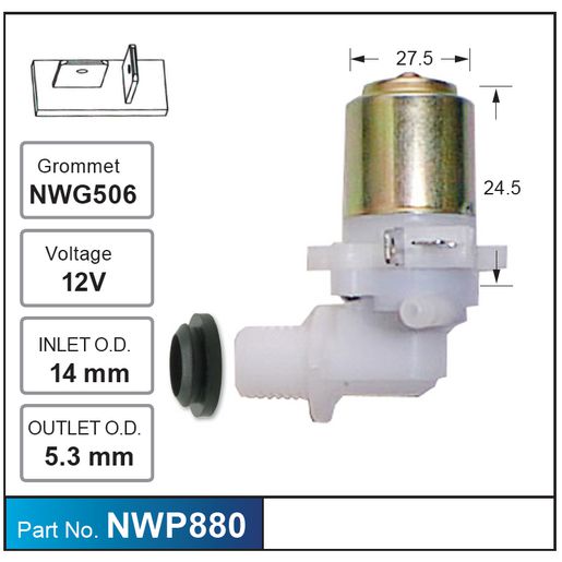 Nice Products Windscreen Washer Pump NWP880