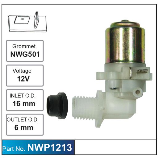 Nice Products Windscreen Washer Pump NWP1213