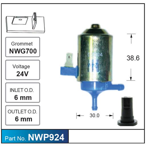 Nice Products Windscreen Washer Pump NWP924