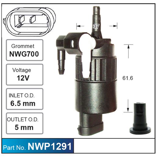 Nice Products Windscreen Washer Pump NWP1291