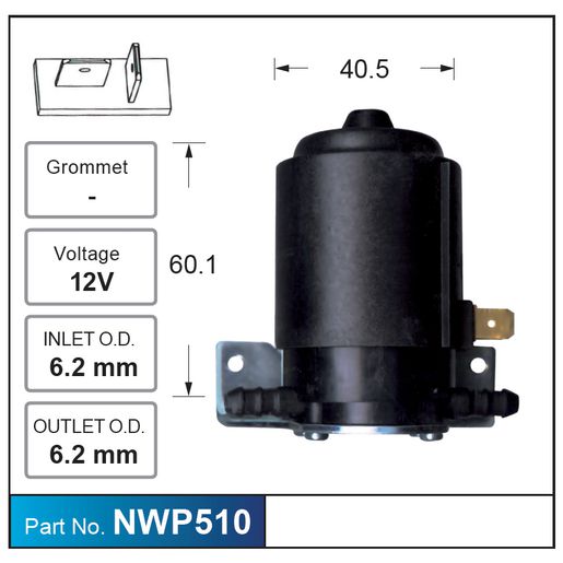 Nice Products Windscreen Washer Pump NWP510