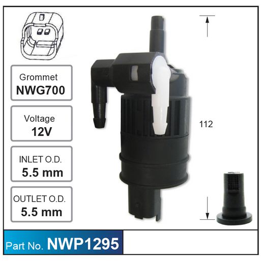 Nice Products Windscreen Washer Pump NWP1295