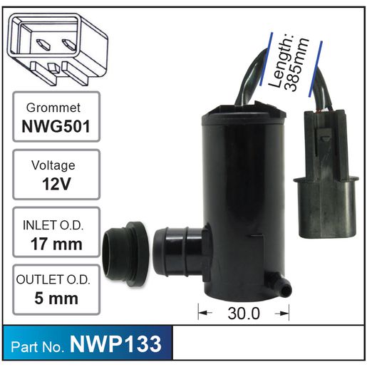 Nice Products Windscreen Washer Pump NWP133