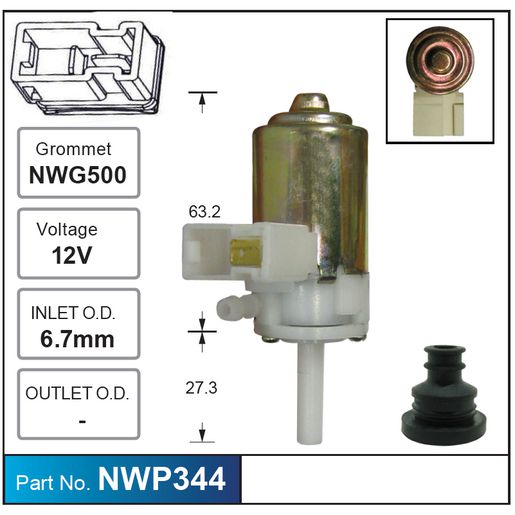 Nice Products Windscreen Washer Pump NWP344
