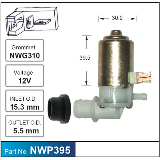 Nice Products Windscreen Washer Pump NWP395