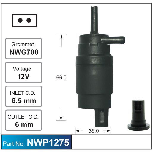 Nice Products Windscreen Washer Pump NWP1275