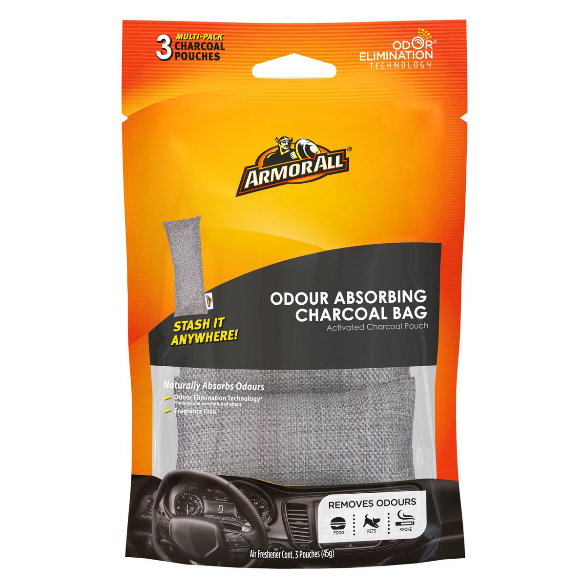 Amor All Odour Absorbing Activated Charcoal Bag 3pk E303209500