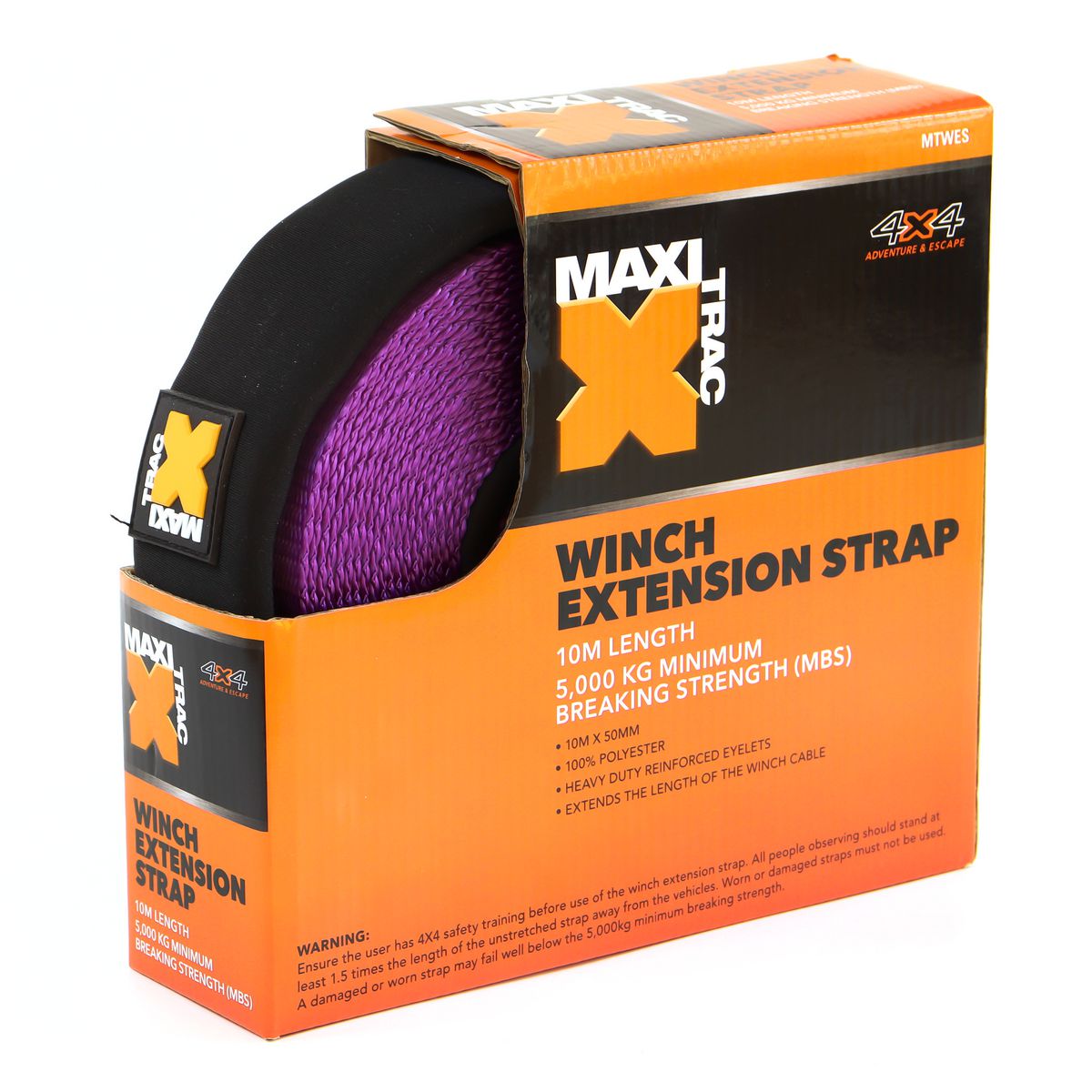 Maxi Trac 4x4 Winch Extension Strap 10m 5000KG