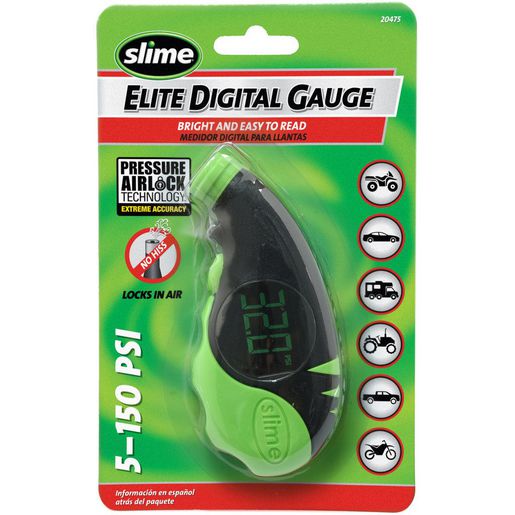 Slime Elite Digital Tyre Gauge 5-150 PSI 20475