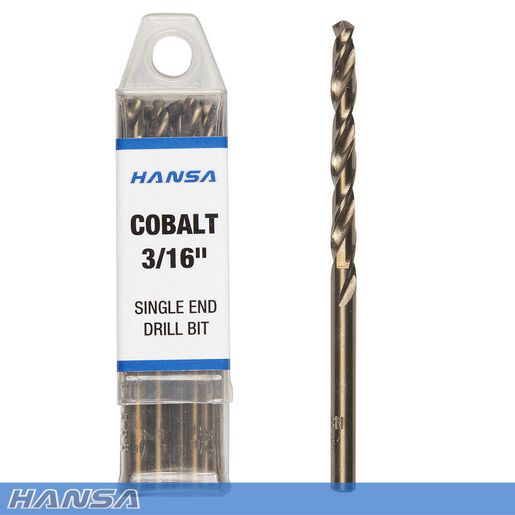 HANSA Cobalt 3/16 Drill Bit (10 Pack) HDB-3/16CSE