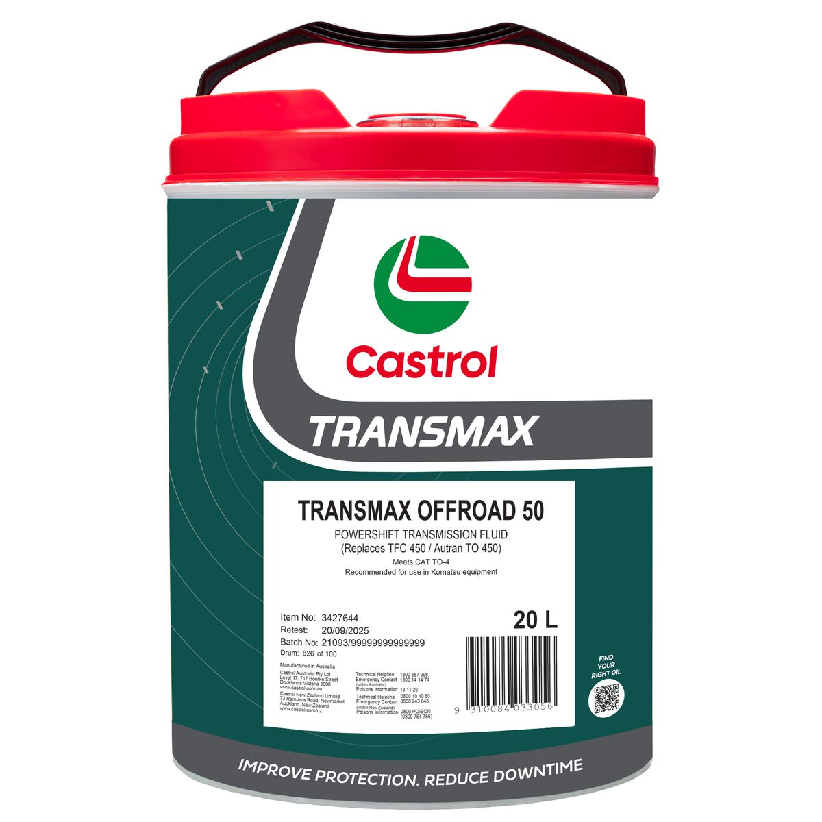 Castrol TRANSMAX OFFROAD 50 Auto Trans Fluid 20L 3427644