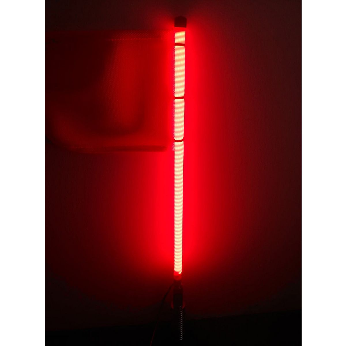 Safety Aerials 0.6M 12V Red Full Pole Ultra Bright Led Lightstick With Orange Mesh Flag With Spring Base &Amp; Deutsch Plug ULSF600SB-R12V-FP