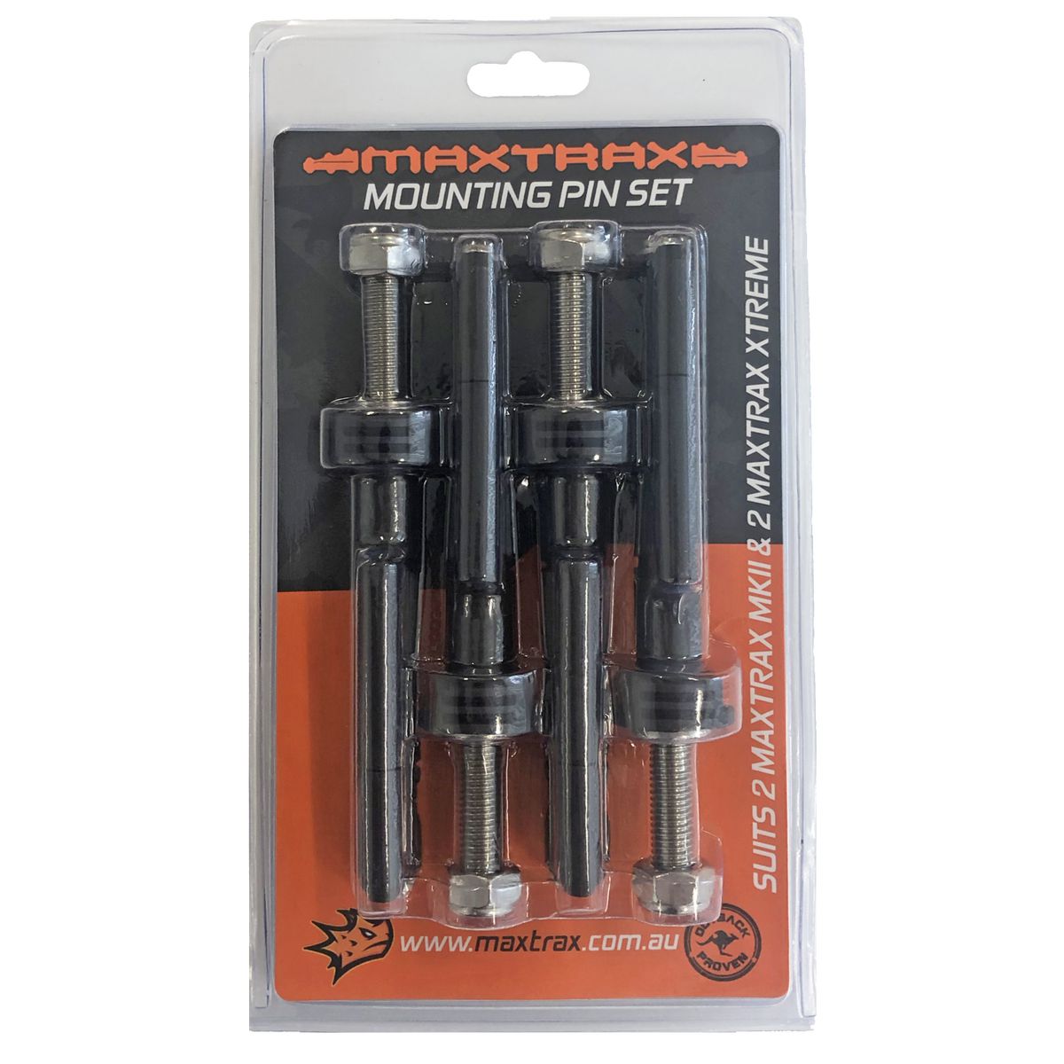 MAXTRAX Mounting Pin Set Fixing Pins MKII/X Series 4WD Recovery Tracks Mounting Tred
