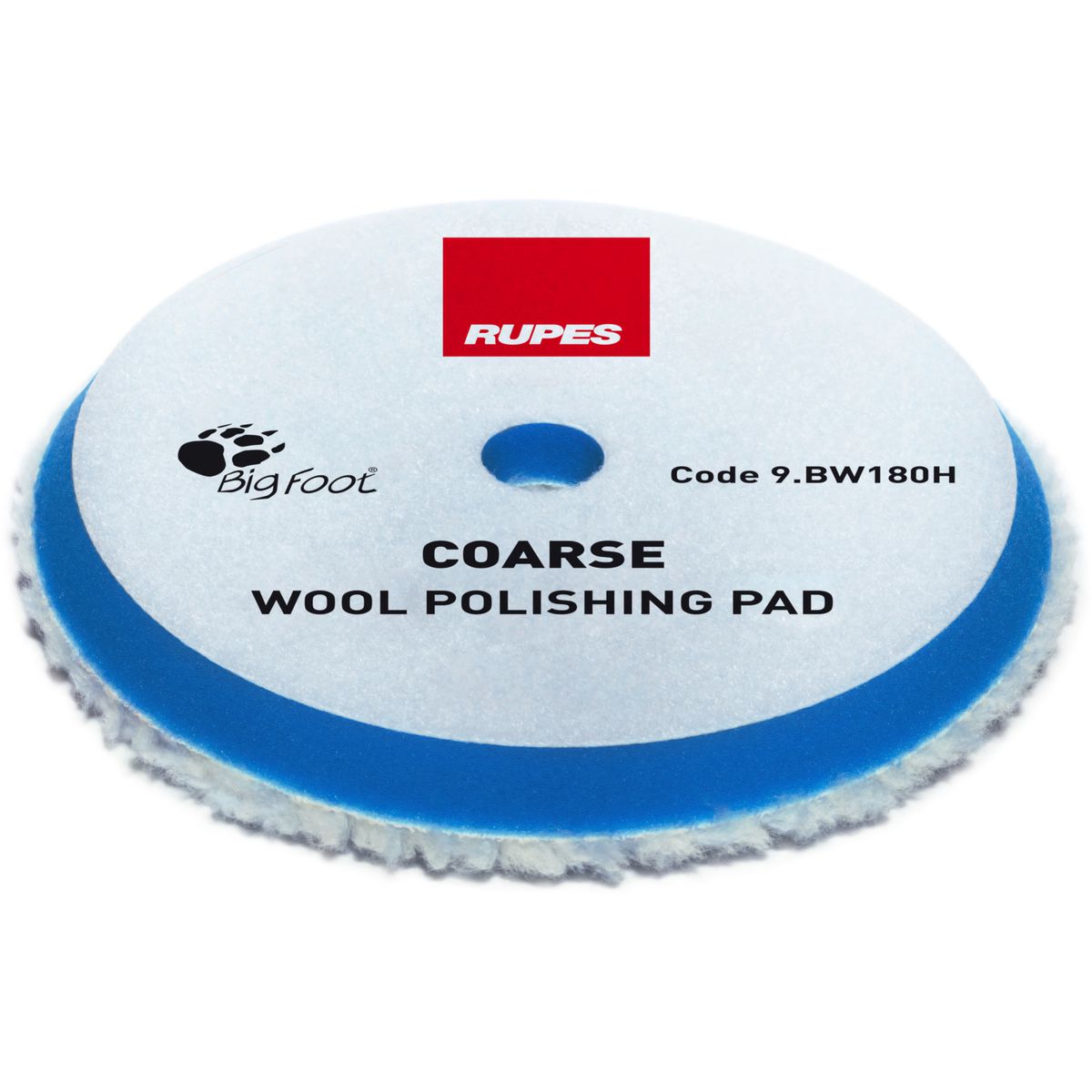 Rupes Wool Polishing Pad D-A Coarse Blue 150/175mm 1Pk 9.BW180H/1